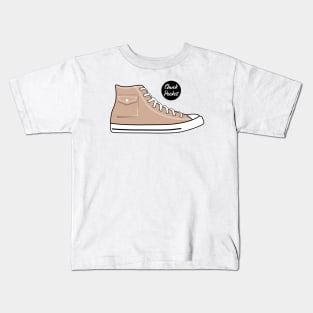 Shoe chuck pocket light brown Kids T-Shirt